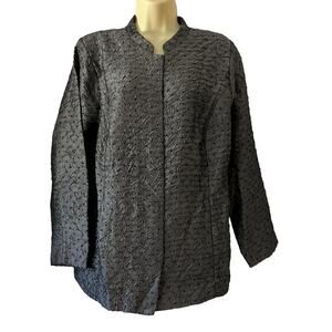 Soft by Avenue Silver Gray Textured Jacket Size 14/16
